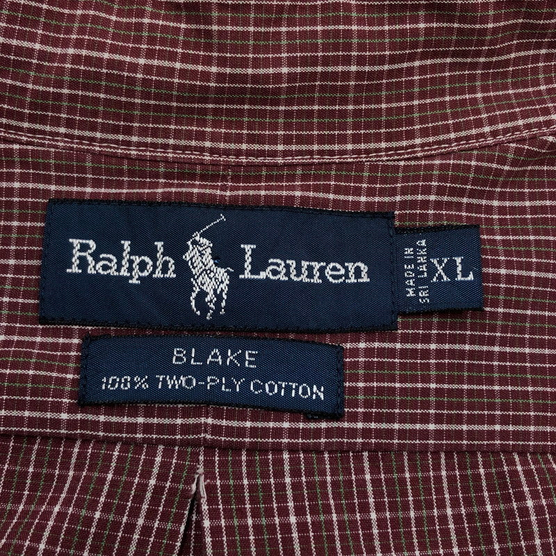 【中古品】【メンズ】 RALPH LAUREN ラルフローレン BLAKE L/S BD CHECK SHIRT ブレーク ボタンダウン 長袖シャツ カジュアルシャツ トップス 146-260427-hn-02-fur サイズ：XL カラー：レッド系 万代Net店