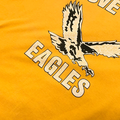 【中古品】【メンズ】 HANES FIFTY-FIFTY ヘインズ フィフティフィフティ 80S "GROVE CITY EAGLES" FRONT PRINT S/S TEE 半袖Tシャツ トップス 146-260713-hn-08-fur サイズ：M カラー：イエロー系 万代Net店