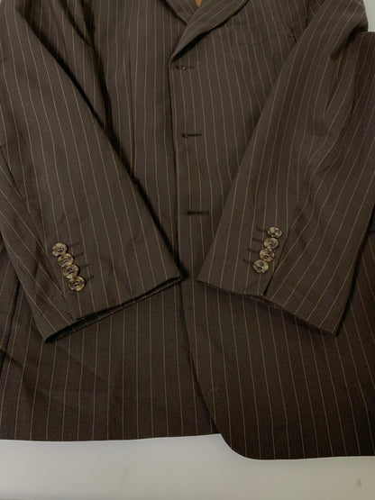 【中古品】【メンズ】  JACK*S ジャック STRIPE 3B TAILORED JACKET ストライプ テーラードジャケット アウター 146-240622-me-27-min サイズ：不明 カラー：ブラウン 万代Net店