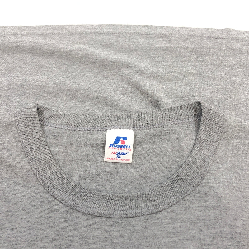 【中古品】【メンズ】 RUSSELL ラッセル 90S "CRE" PRINT S/S TEE 半袖Tシャツ トップス 146-260713-hn-09-fur サイズ：XL カラー：グレー系 万代Net店