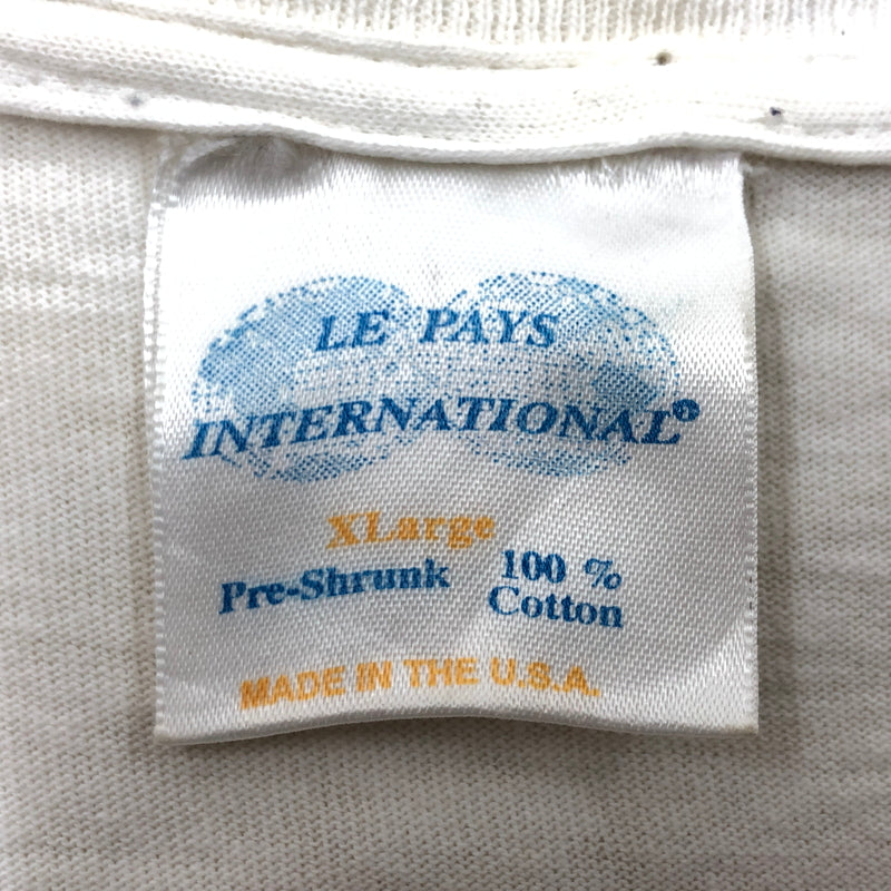 【ジャンク品】【メンズ】 LE PAYS INTERNATIONAL ル ペイ インターナショナル 90S THE WORLD IS UNITED THROUGH EDUCATION S/S TEE 半袖Tシャツ トップス 146-260713-hn-10-fur サイズ：XL カラー：ホワイト 万代Net店
