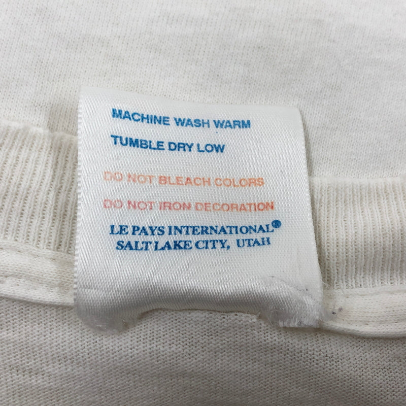 【ジャンク品】【メンズ】 LE PAYS INTERNATIONAL ル ペイ インターナショナル 90S THE WORLD IS UNITED THROUGH EDUCATION S/S TEE 半袖Tシャツ トップス 146-260713-hn-10-fur サイズ：XL カラー：ホワイト 万代Net店