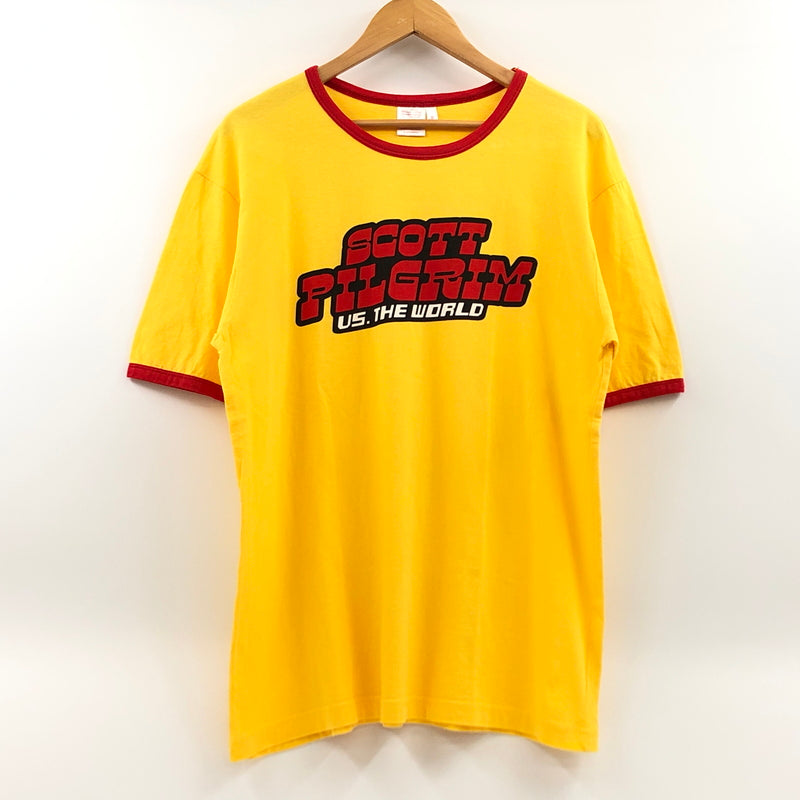 【中古品】【メンズ】 SCOTT PILGRIM スコット・ピルグリム PRINT RINGER S/S TEE プリント リンガー 半袖Tシャツ トップス 146-260718-hn-02-fur サイズ：M カラー：イエロー/レッド 万代Net店