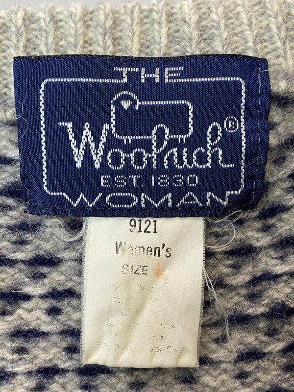 【中古品】【レディース】 WOOLRICH 80'S バーズアイ カーディガン 170-250803-AS-23-min サイズ：L カラー：グレー 万代Net店