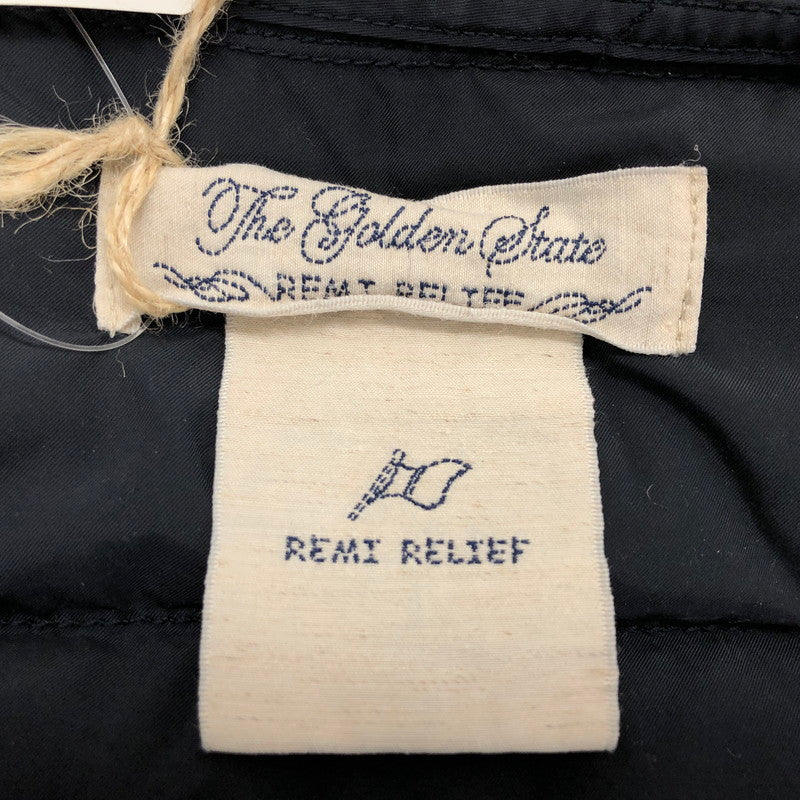 【ジャンク品】【メンズ】 REMI RELIEF レミレリーフ ブルゾン ジャケット アウター 140-241226-hn-07-fur サイズ：M カラー：ネイビー 万代Net店