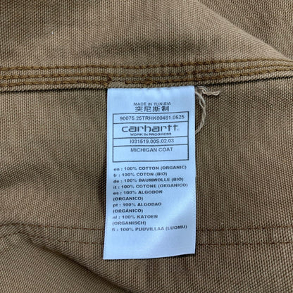 【中古品】【メンズ】 Carhartt カーハート MICHIGAN COAT ミシガンコート ジャケット アウター ブランド 古着 145-260208-gm-23-fuz サイズ：L カラー：ブラウン 万代Net店
