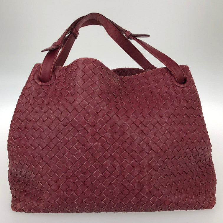 【中古品】【レディース】 BOTTEGAVENETA ボッテガヴェネタ 179320 V0016 レザーハンドバッグ 鞄 赤 RED 181-241225-SY-23-iwa カラー：RED 万代Net店