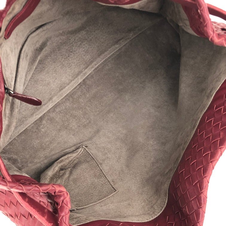 【中古品】【レディース】 BOTTEGAVENETA ボッテガヴェネタ 179320 V0016 レザーハンドバッグ 鞄 赤 RED 181-241225-SY-23-iwa カラー：RED 万代Net店