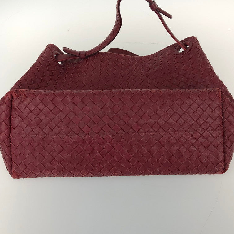 【中古品】【レディース】 BOTTEGAVENETA ボッテガヴェネタ 179320 V0016 レザーハンドバッグ 鞄 赤 RED 181-241225-SY-23-iwa カラー：RED 万代Net店