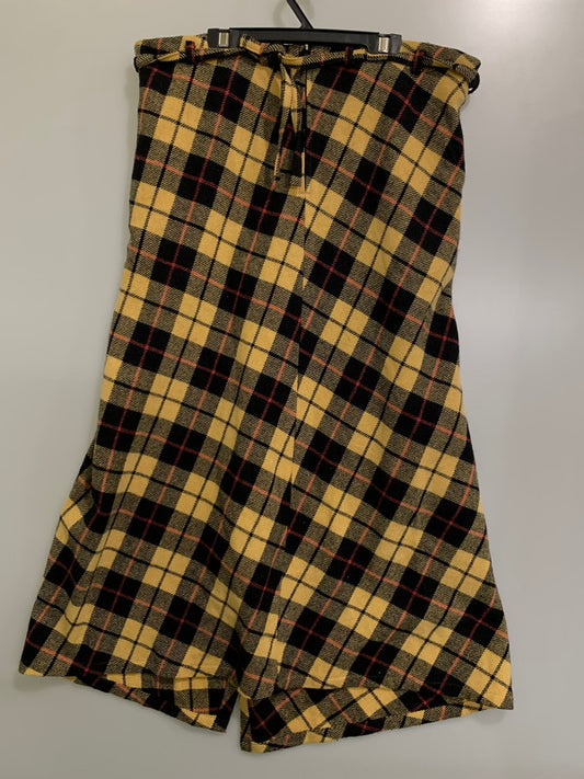 【中古品】【レディース】 Yohji Yamamoto ヨウジヤマモト Y'S ワイズ YOHJI YAMAMOTO CHECK SKIRT チェックスカートYT-S19-922 168-240623-cn-1-min サイズ：3 カラー：イエロー系チェック柄 万代Net店