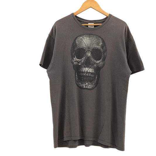【現状渡し品】【メンズ】 DELTA PRO WEIGHT デルタ プロ ウェイト SKULL PRINT S/S TEE スカルプリント 半袖Tシャツ トップス 146-260427-hn-08-fur サイズ：L カラー：チャコール系 万代Net店