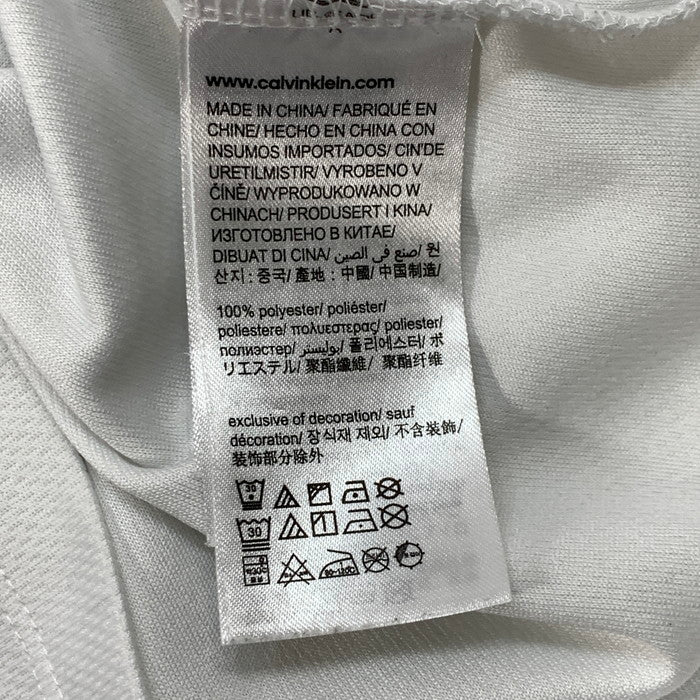 【中古品】【メンズ】 Calvin klein Jeans カルバンクラインジーンズ メッシュ長袖Tシャツ トップス ブランド 古着 141-260214-gm-09-fuz サイズ：S カラー：ホワイト 万代Net店