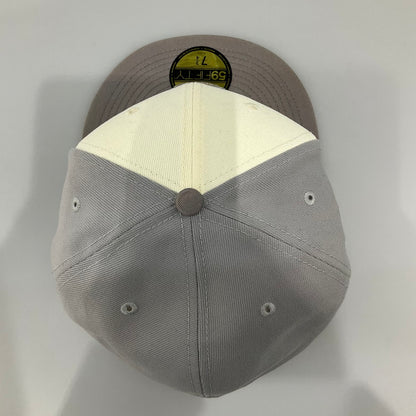 【中古品】【メンズ】 NEW ERA ニューエラ 59FIFTY ミルウォーキー・ブルワーズ CHROME ANNIVERSARY キャップ 185-260421-SS-07-iwa サイズ：7 3/4 カラー：グレー ホワイト 万代Net店