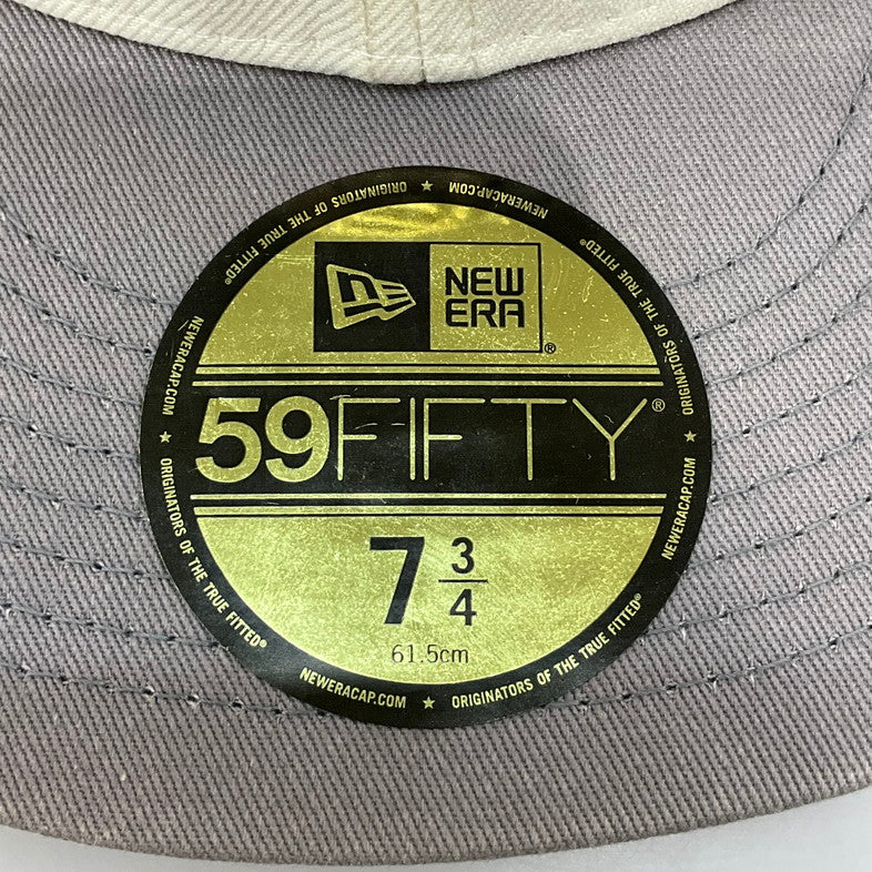 【中古品】【メンズ】 NEW ERA ニューエラ 59FIFTY ミルウォーキー・ブルワーズ CHROME ANNIVERSARY キャップ 185-260421-SS-07-iwa サイズ：7 3/4 カラー：グレー ホワイト 万代Net店