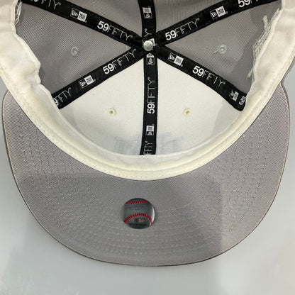 【中古品】【メンズ】 NEW ERA ニューエラ 59FIFTY ミルウォーキー・ブルワーズ CHROME ANNIVERSARY キャップ 185-260421-SS-07-iwa サイズ：7 3/4 カラー：グレー ホワイト 万代Net店