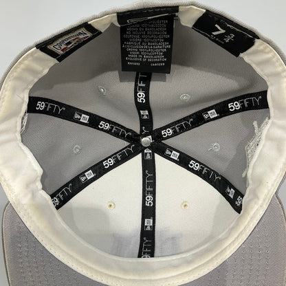 【中古品】【メンズ】 NEW ERA ニューエラ 59FIFTY ミルウォーキー・ブルワーズ CHROME ANNIVERSARY キャップ 185-260421-SS-07-iwa サイズ：7 3/4 カラー：グレー ホワイト 万代Net店