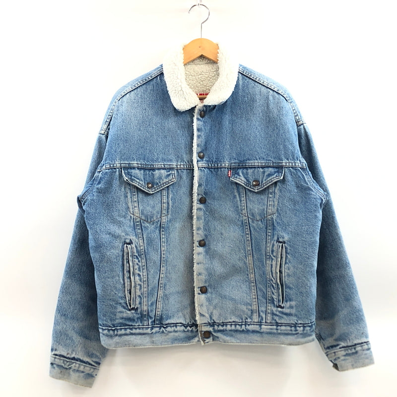 【中古品】【メンズ】 LEVI'S リーバイス DENIM BOA JACKET 70609-0214 USA製 デニムボアジャケット アウター 146-261010-hn-02-fur サイズ：L カラー：インディゴ/ホワイト 万代Net店