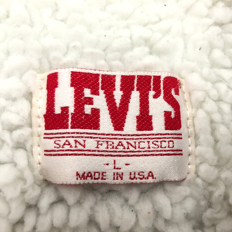 【中古品】【メンズ】 LEVI'S リーバイス DENIM BOA JACKET 70609-0214 USA製 デニムボアジャケット アウター 146-261010-hn-02-fur サイズ：L カラー：インディゴ/ホワイト 万代Net店