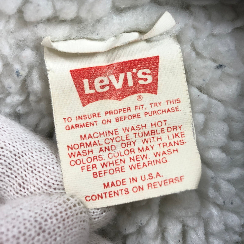 【中古品】【メンズ】 LEVI'S リーバイス DENIM BOA JACKET 70609-0214 USA製 デニムボアジャケット アウター 146-261010-hn-02-fur サイズ：L カラー：インディゴ/ホワイト 万代Net店