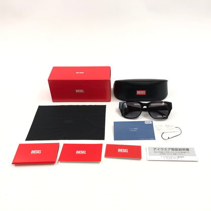 【現状渡し品】【メンズ/レディース】 DIESEL ディーゼル SQUARE SUNGLASSES DL2005 2001 スクエアサングラス アイウェア 203-260718-hn-03-fur サイズ：56ロ19 145 カラー：ブラック 万代Net店