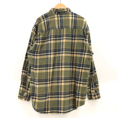 【現状渡し品】【メンズ】 MOOSE CREEK ムース・クリーク COTTON CHECK SHIRT コットンチェックシャツ カジュアルシャツ 長袖シャツ トップス 146-261010-hn-05-fur サイズ：XL カラー：グリーン系 万代Net店