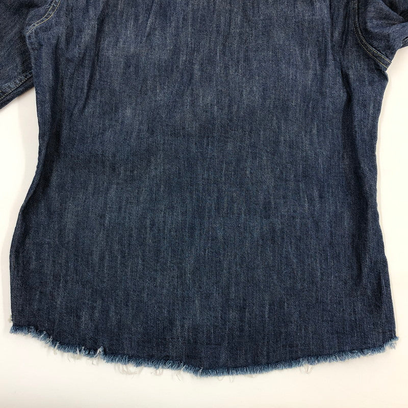 【ジャンク品】【メンズ】 JOE McCOY ジョーマッコイ ウエスタンデニムシャツ カジュアルシャツ 長袖 トップス 145-260202-hn-06-fur サイズ：14 1/2 カラー：インディゴ 万代Net店