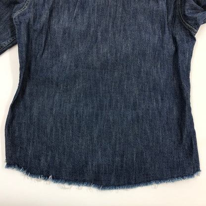 【ジャンク品】【メンズ】 JOE McCOY ジョーマッコイ ウエスタンデニムシャツ カジュアルシャツ 長袖 トップス 145-260202-hn-06-fur サイズ：14 1/2 カラー：インディゴ 万代Net店