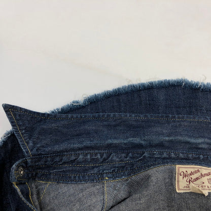 【ジャンク品】【メンズ】 JOE McCOY ジョーマッコイ ウエスタンデニムシャツ カジュアルシャツ 長袖 トップス 145-260202-hn-06-fur サイズ：14 1/2 カラー：インディゴ 万代Net店