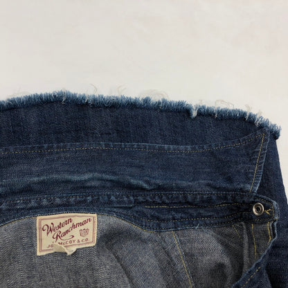 【ジャンク品】【メンズ】 JOE McCOY ジョーマッコイ ウエスタンデニムシャツ カジュアルシャツ 長袖 トップス 145-260202-hn-06-fur サイズ：14 1/2 カラー：インディゴ 万代Net店