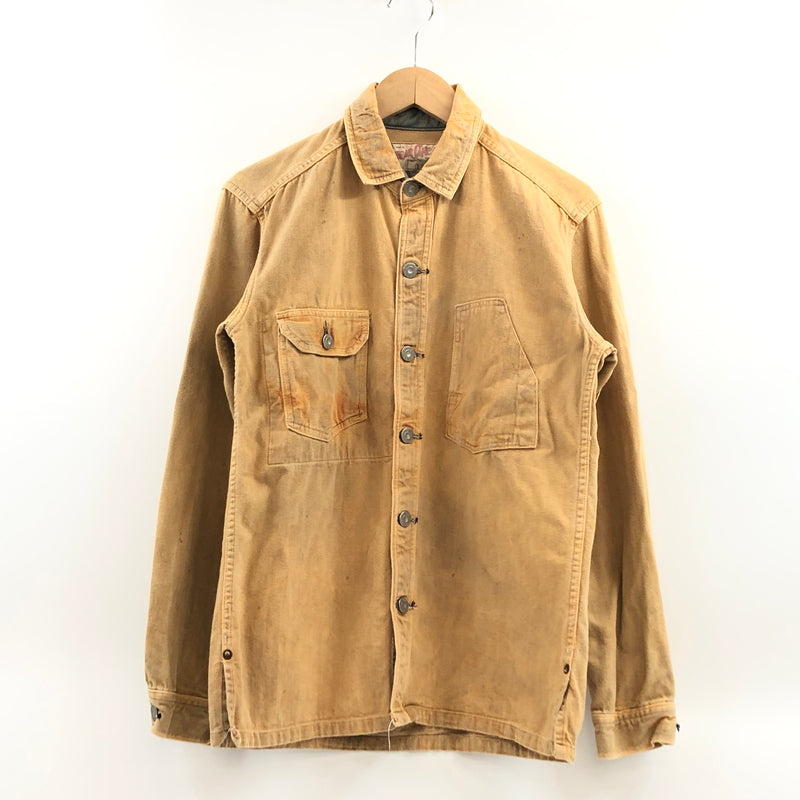 【中古品】【メンズ】 SUGAR CANE シュガーケーン DISTRESSED FINISH WORK SHIRT LOT241 ディストレスド フィニッシュ ワークシャツ カジュアルシャツ 長袖シャツ トップス 145-261010-hn-06-fur サイズ：36 カラー：ベージュ系 万代Net店