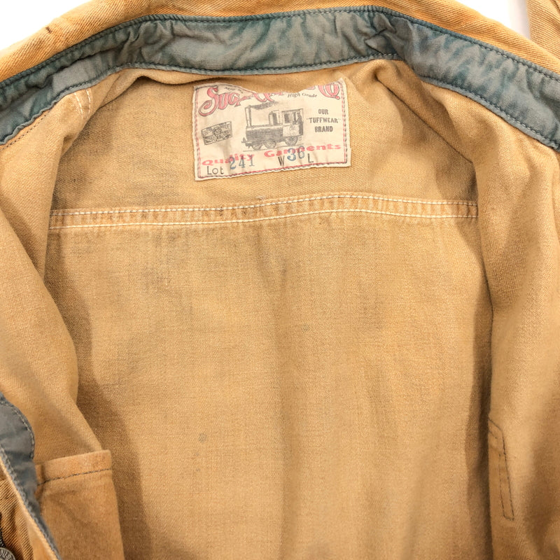 【中古品】【メンズ】 SUGAR CANE シュガーケーン DISTRESSED FINISH WORK SHIRT LOT241 ディストレスド フィニッシュ ワークシャツ カジュアルシャツ 長袖シャツ トップス 145-261010-hn-06-fur サイズ：36 カラー：ベージュ系 万代Net店