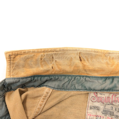 【中古品】【メンズ】 SUGAR CANE シュガーケーン DISTRESSED FINISH WORK SHIRT LOT241 ディストレスド フィニッシュ ワークシャツ カジュアルシャツ 長袖シャツ トップス 145-261010-hn-06-fur サイズ：36 カラー：ベージュ系 万代Net店
