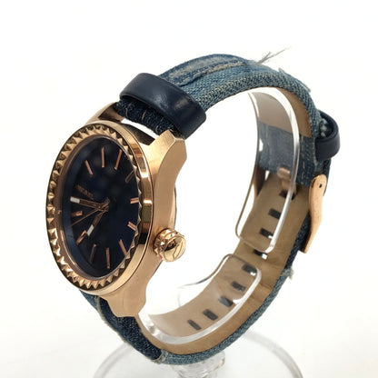 【現状渡し品】【レディース】 DIESEL ディーゼル DENIM STRAP KRAY ANALOG WATCH DZ5510 デニムストラップ クレイ アナログ 腕時計 197-260718-hn-07-fur カラー：ブルー/ゴールド 万代Net店