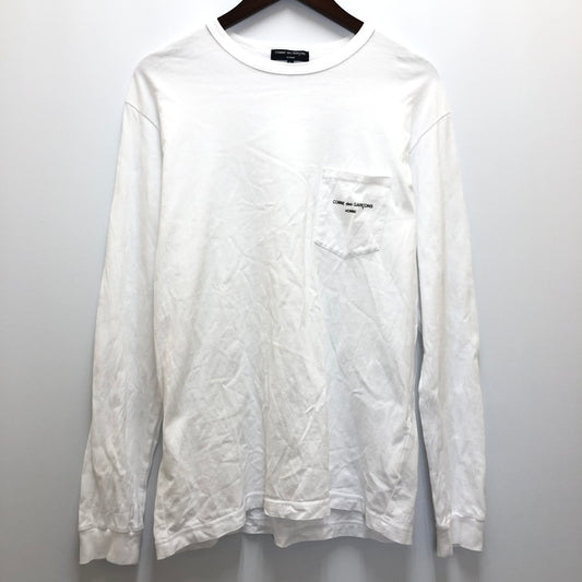 【中古品】【メンズ】 COMME des GARCONS HOMME コムデギャルソンオム COMME des GARCONS HOMME コムデギャルソン オム 綿天竺 L/S Tシャツ HD-T010 140-240815-SU-16-tom カラー：ホワイト 万代Net店