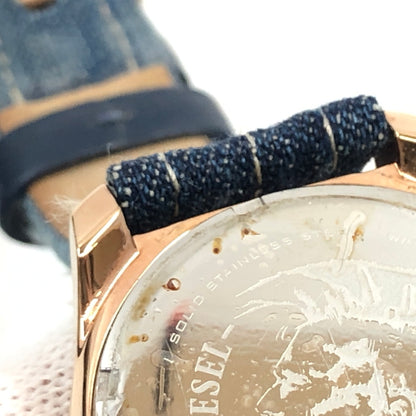 【現状渡し品】【レディース】 DIESEL ディーゼル DENIM STRAP KRAY ANALOG WATCH DZ5510 デニムストラップ クレイ アナログ 腕時計 197-260718-hn-07-fur カラー：ブルー/ゴールド 万代Net店