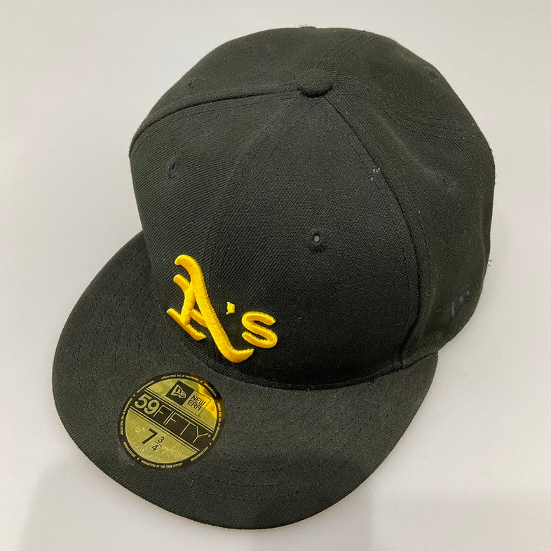 【中古品】【メンズ】 NEW ERA ニューエラ 59FIFTY オークランド・アスレチックス キャップ 185-260422-SS-02-iwa サイズ：7 3/4 カラー：ブラック 万代Net店