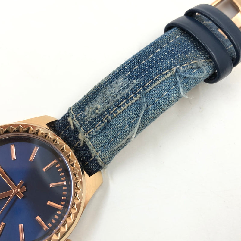 【現状渡し品】【レディース】 DIESEL ディーゼル DENIM STRAP KRAY ANALOG WATCH DZ5510 デニムストラップ クレイ アナログ 腕時計 197-260718-hn-07-fur カラー：ブルー/ゴールド 万代Net店