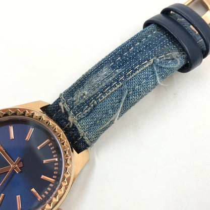 【現状渡し品】【レディース】 DIESEL ディーゼル DENIM STRAP KRAY ANALOG WATCH DZ5510 デニムストラップ クレイ アナログ 腕時計 197-260718-hn-07-fur カラー：ブルー/ゴールド 万代Net店