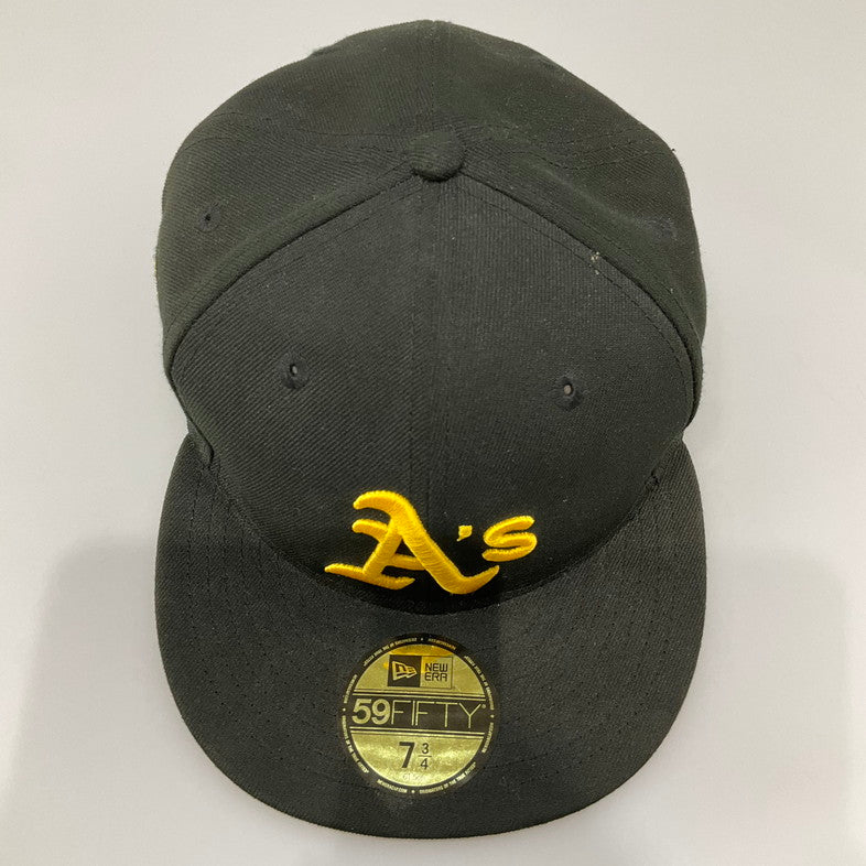 【中古品】【メンズ】 NEW ERA ニューエラ 59FIFTY オークランド・アスレチックス キャップ 185-260422-SS-02-iwa サイズ：7 3/4 カラー：ブラック 万代Net店