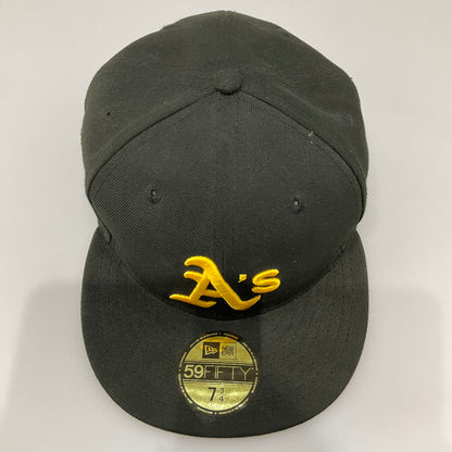 【中古品】【メンズ】 NEW ERA ニューエラ 59FIFTY オークランド・アスレチックス キャップ 185-260422-SS-02-iwa サイズ：7 3/4 カラー：ブラック 万代Net店