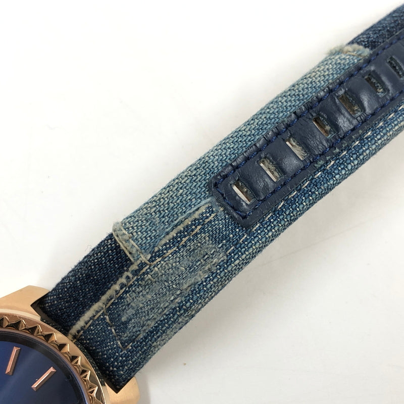 【現状渡し品】【レディース】 DIESEL ディーゼル DENIM STRAP KRAY ANALOG WATCH DZ5510 デニムストラップ クレイ アナログ 腕時計 197-260718-hn-07-fur カラー：ブルー/ゴールド 万代Net店