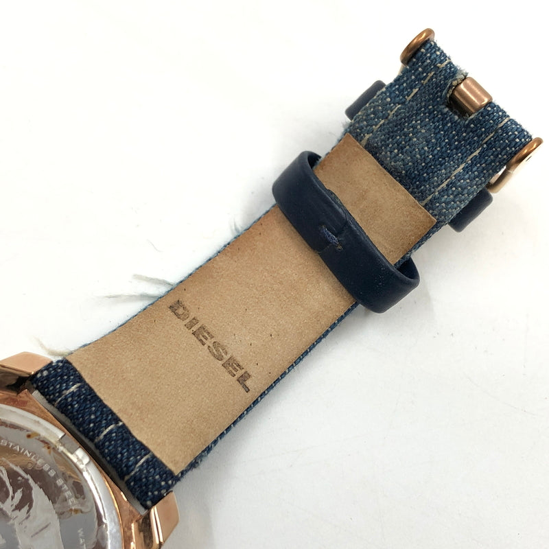 【現状渡し品】【レディース】 DIESEL ディーゼル DENIM STRAP KRAY ANALOG WATCH DZ5510 デニムストラップ クレイ アナログ 腕時計 197-260718-hn-07-fur カラー：ブルー/ゴールド 万代Net店