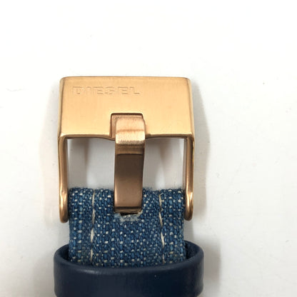 【現状渡し品】【レディース】 DIESEL ディーゼル DENIM STRAP KRAY ANALOG WATCH DZ5510 デニムストラップ クレイ アナログ 腕時計 197-260718-hn-07-fur カラー：ブルー/ゴールド 万代Net店