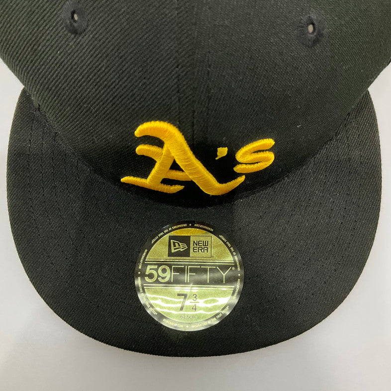 【中古品】【メンズ】 NEW ERA ニューエラ 59FIFTY オークランド・アスレチックス キャップ 185-260422-SS-02-iwa サイズ：7 3/4 カラー：ブラック 万代Net店