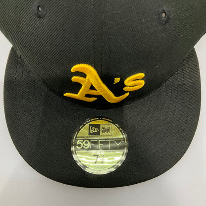 【中古品】【メンズ】 NEW ERA ニューエラ 59FIFTY オークランド・アスレチックス キャップ 185-260422-SS-02-iwa サイズ：7 3/4 カラー：ブラック 万代Net店