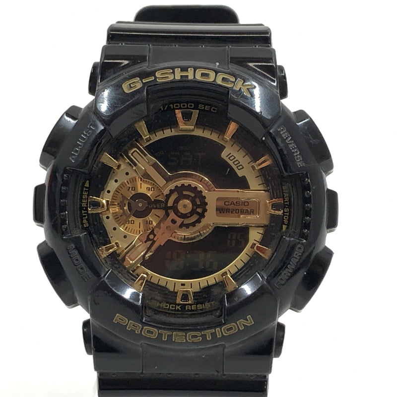 【中古品】【メンズ】 G-SHOCK ジーショック 110 SERIES ANALOG-DIGITAL WATCH GA-110GB-1AJF アナログデジタル 腕時計 196-260718-hn-09-fur カラー：ブラック/ゴールド 万代Net店