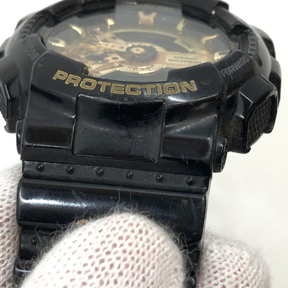 【中古品】【メンズ】 G-SHOCK ジーショック 110 SERIES ANALOG-DIGITAL WATCH GA-110GB-1AJF アナログデジタル 腕時計 196-260718-hn-09-fur カラー：ブラック/ゴールド 万代Net店