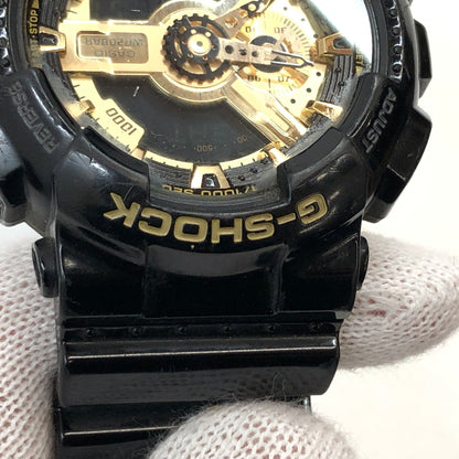 【中古品】【メンズ】 G-SHOCK ジーショック 110 SERIES ANALOG-DIGITAL WATCH GA-110GB-1AJF アナログデジタル 腕時計 196-260718-hn-09-fur カラー：ブラック/ゴールド 万代Net店