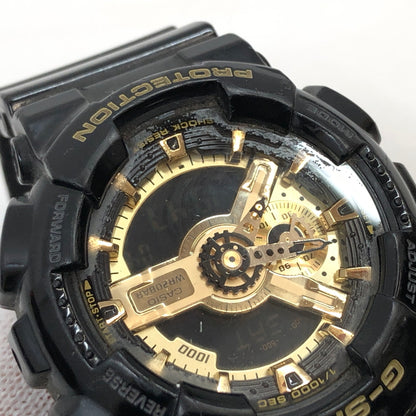 【中古品】【メンズ】 G-SHOCK ジーショック 110 SERIES ANALOG-DIGITAL WATCH GA-110GB-1AJF アナログデジタル 腕時計 196-260718-hn-09-fur カラー：ブラック/ゴールド 万代Net店