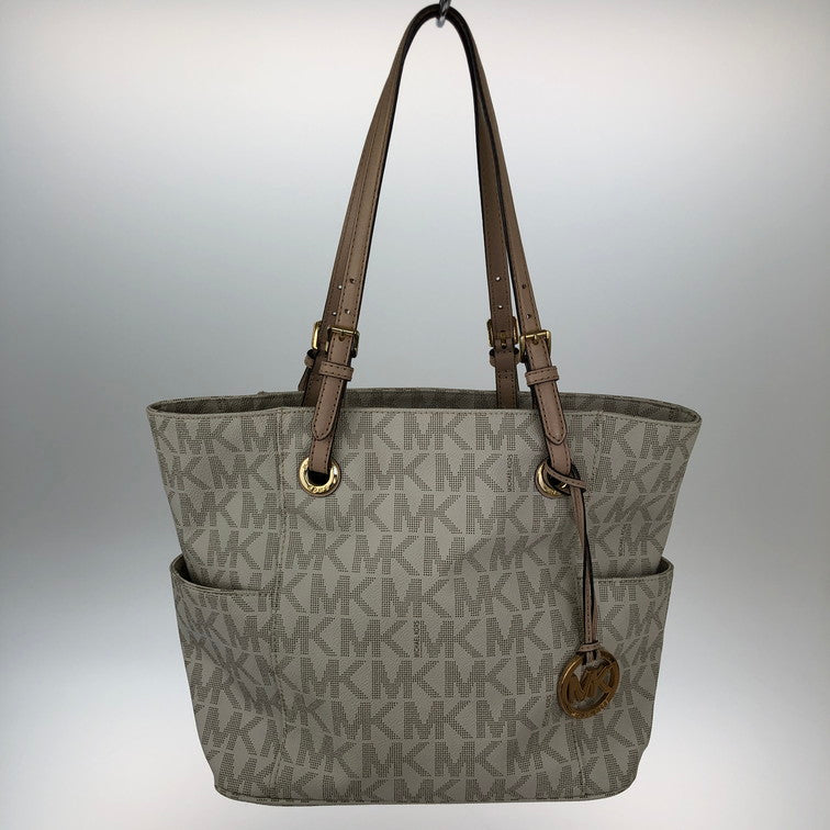 【中古品】【レディース】 Michael Kors マイケルコース 30S11TTT4B TOTE BAG トートバッグ カバン 鞄 180-241227-SY-17-iwa カラー：ホワイト/ベージュ/ゴールド系 万代Net店